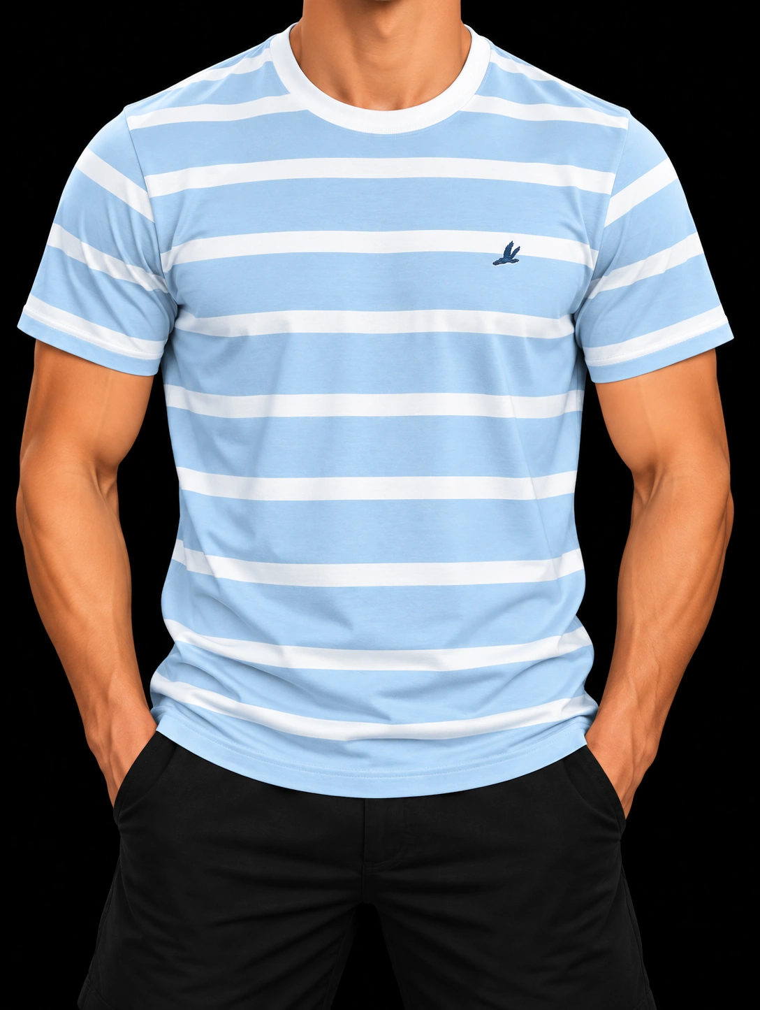 Camisa Peruana Brooksfield — BRANCO/AZUL